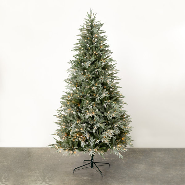 9' Artificial Pine Christmas Tree with Clear Lights AllModern